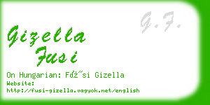 gizella fusi business card